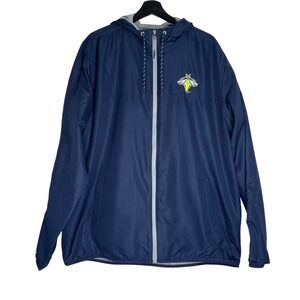 Under Armour Columbia Fireflies XL Storm1 Windbreaker Jacket Blue Full Zip Hood